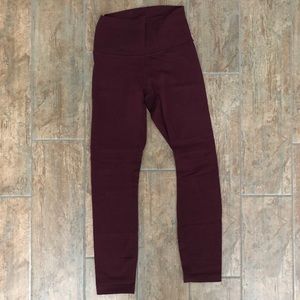 Lululemon leggings maroon, size 4, ankle length